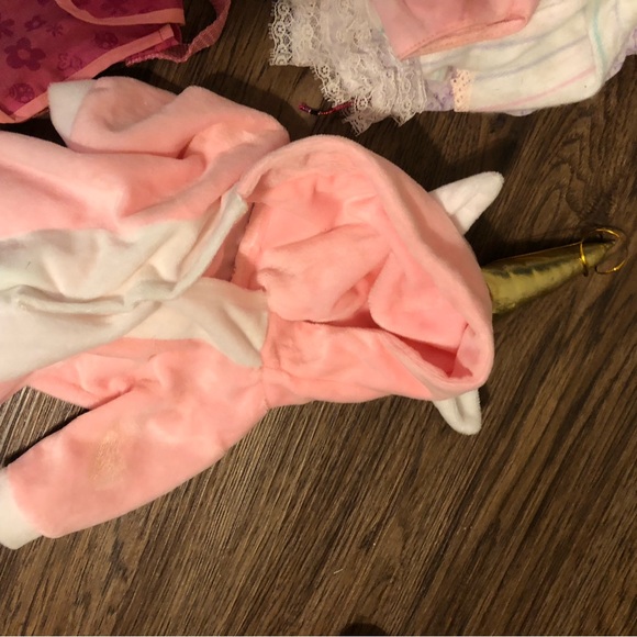 American girl wellie wishers Camille,baby clothes/shoes, unicorn onsie, hangers - Picture 11 of 16